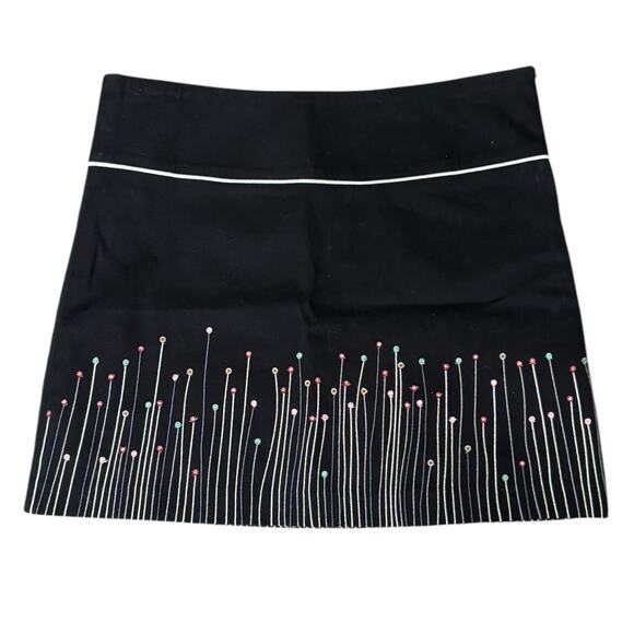 Nicola Quilter Dresses & Skirts - Nicola Quilter Black Embroidered Mini Skirt Fully Lined Size US 8-10